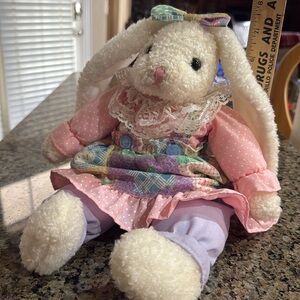 Adorable shelf sitting Easter Bunny!
Shelf sitting Pink and Purple plush Bunny.